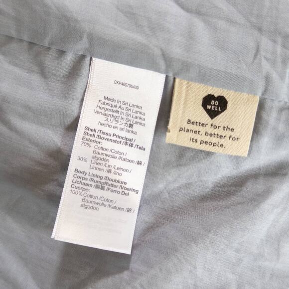 Madewell NEW Larsen Cotton Linen Relaxed Blazer in Windowpane Blue White Small - Picture 7 of 11